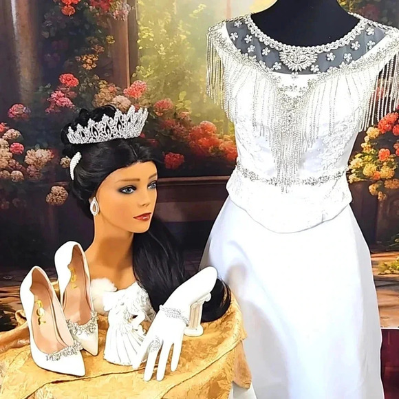 Jewelry - Morning Sunshine is a unique 7pc. one-of-a-kind  Bridal Tiara Ensemble